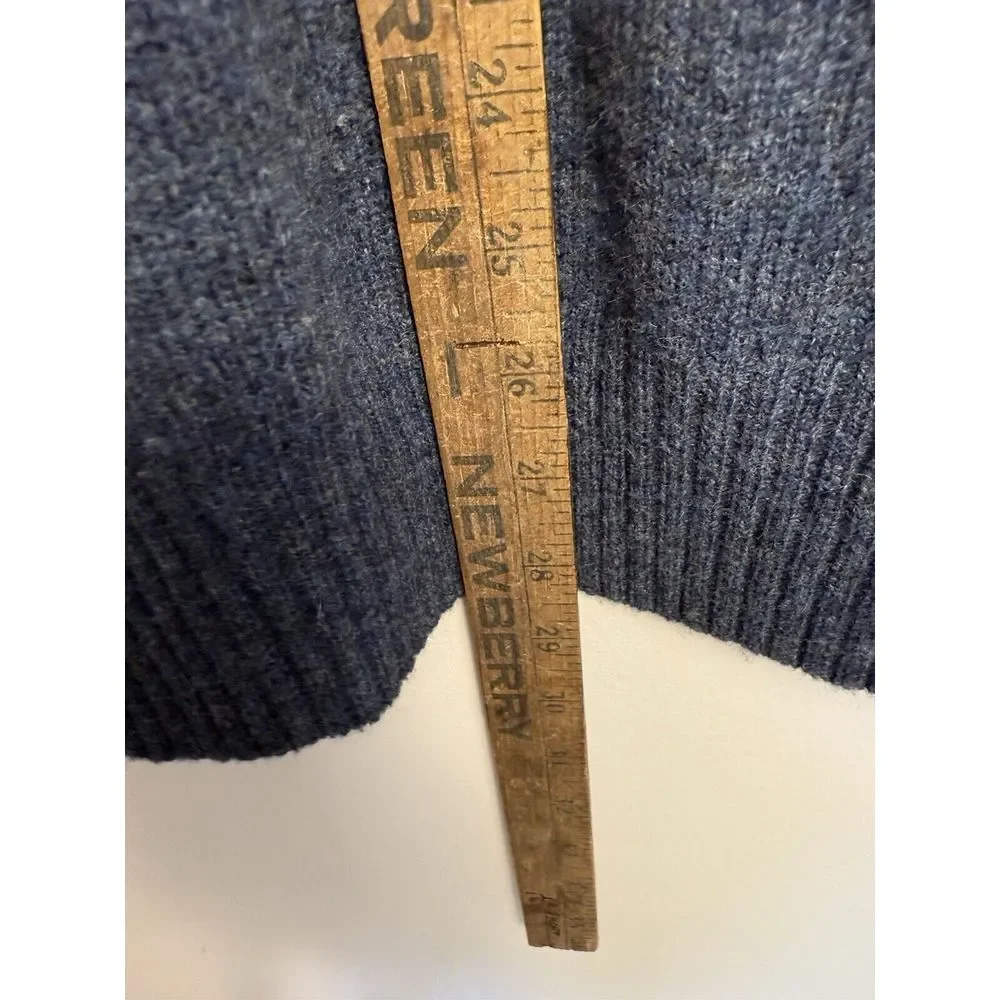 Pronto Uomo Sweater 100%‎ Wool Gray Shawl Collar Lightweight Pullover XL Men